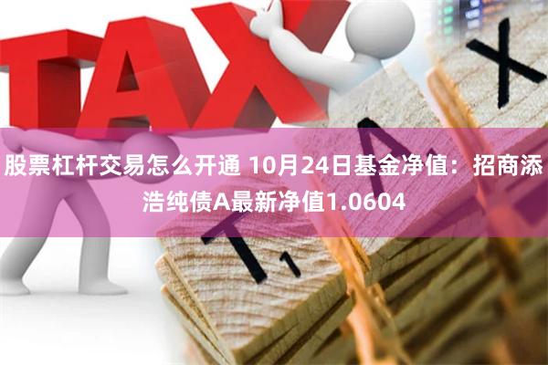 股票杠杆交易怎么开通 10月24日基金净值：招商添浩纯债A最新净值1.0604