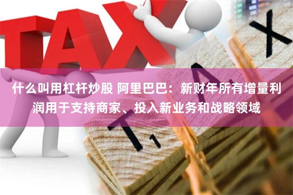 什么叫用杠杆炒股 阿里巴巴：新财年所有增量利润用于支持商家、投入新业务和战略领域